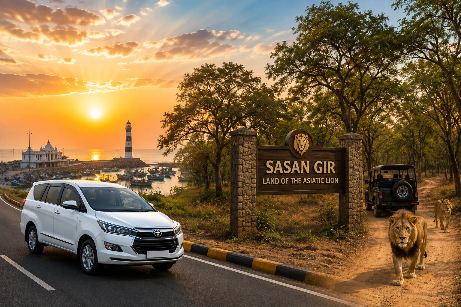 Veraval to Sasan Gir Taxi Taxi by private cab